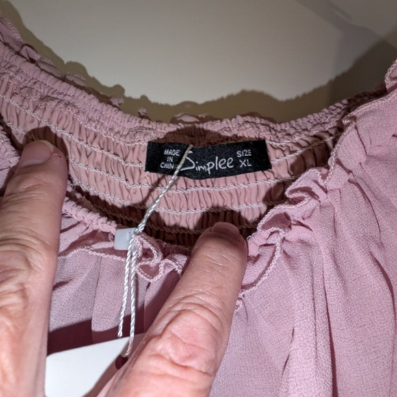 BerryGo Women's Elegant Maternity Off The Shoulder Ruffle Bodycon Maxi Dress, XL - Picture 10 of 12